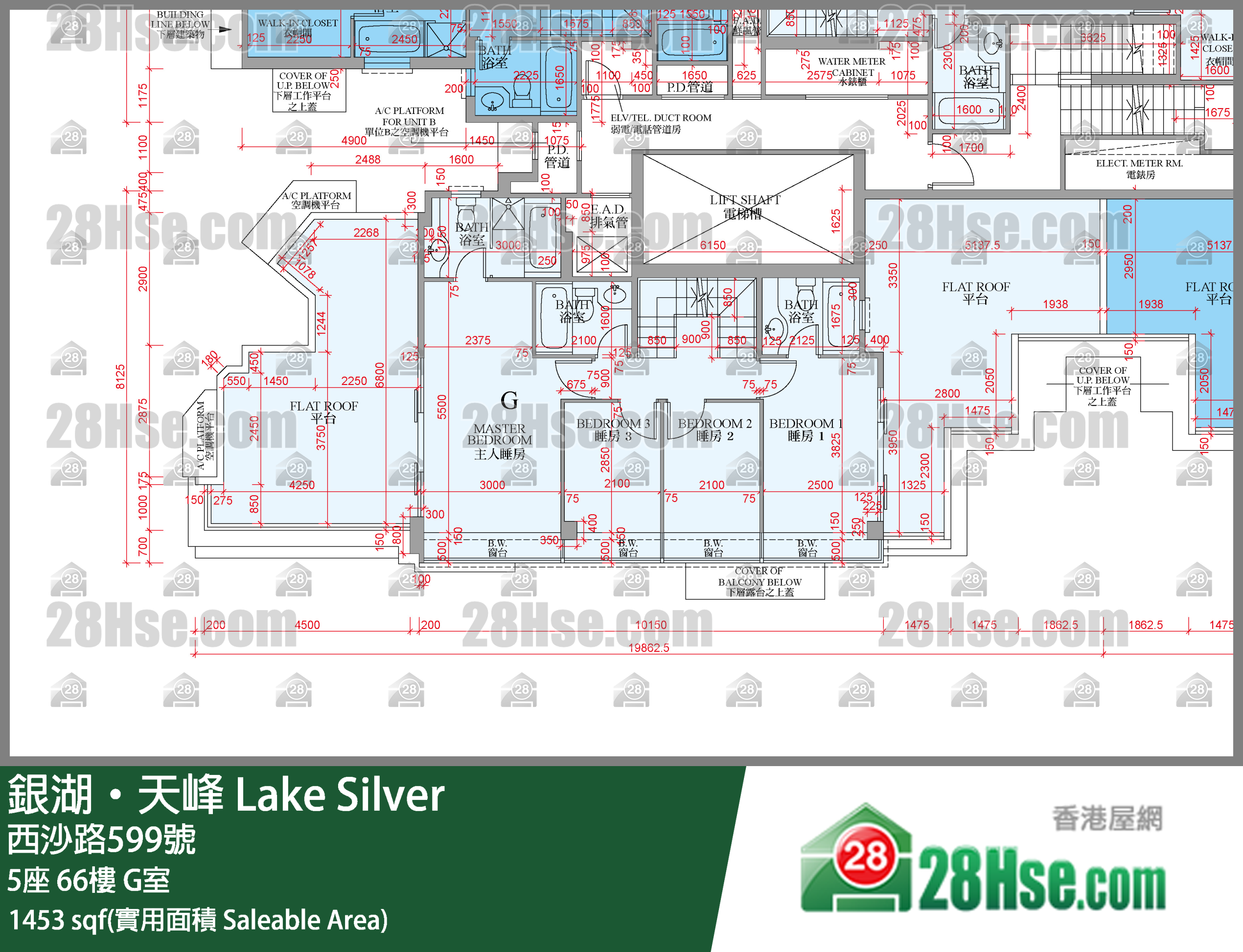 銀湖天峰 5座 66樓 G室 平面圖