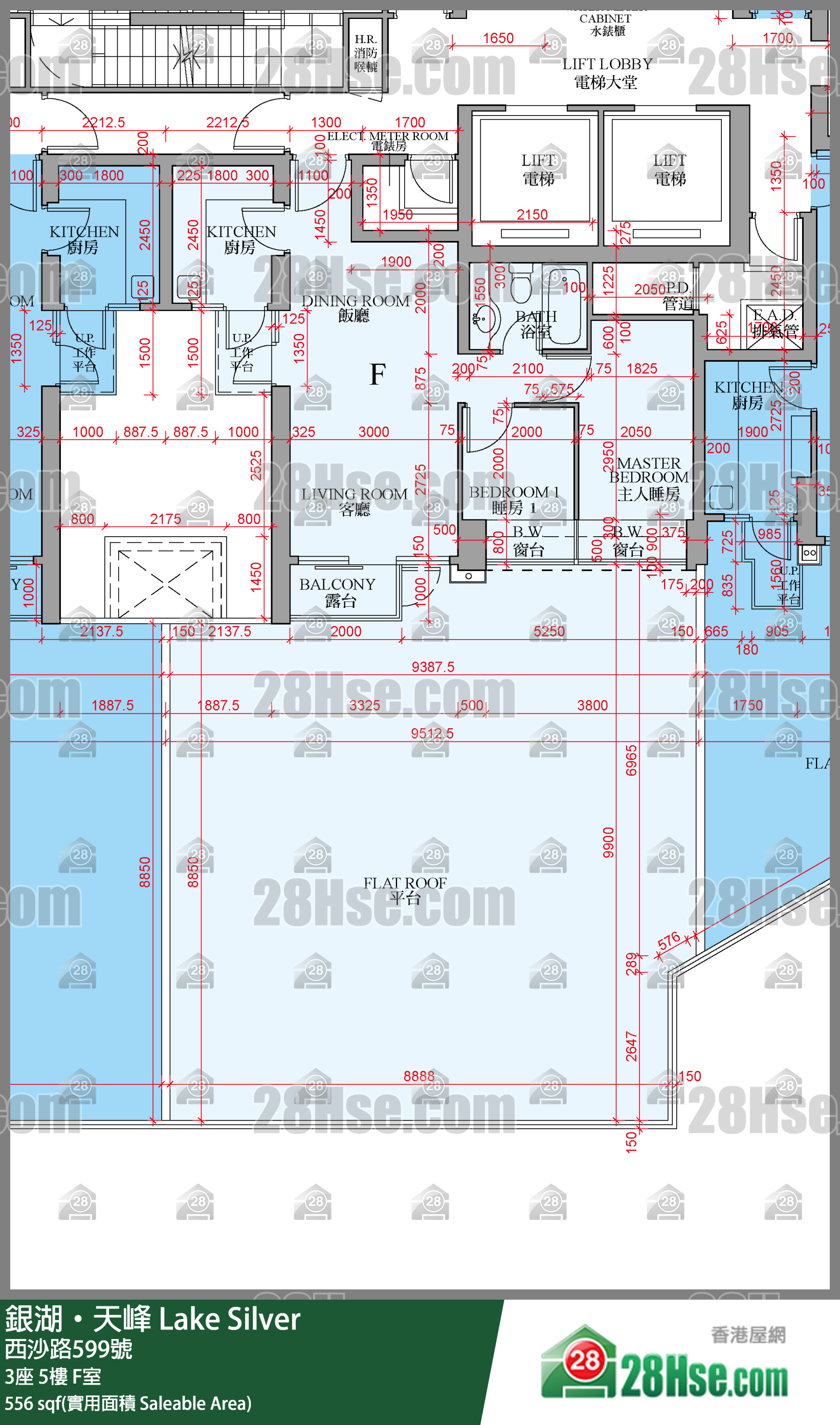 銀湖天峰 3座5樓 F室 平面圖