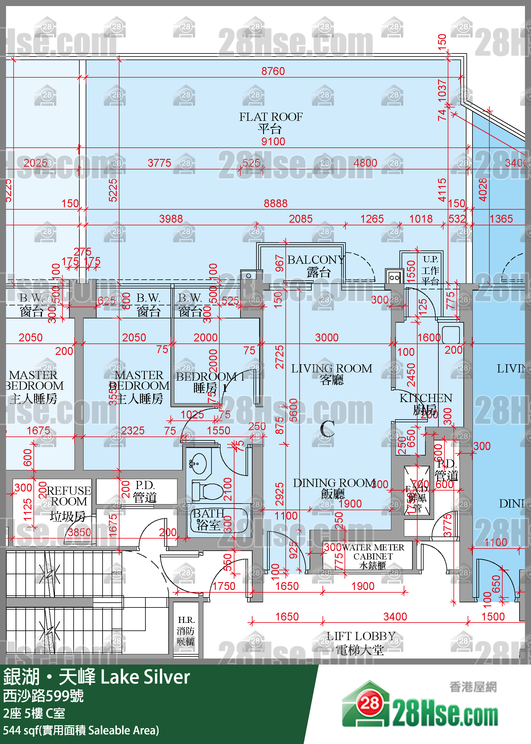 銀湖天峰 2座 5樓 C室 平面圖