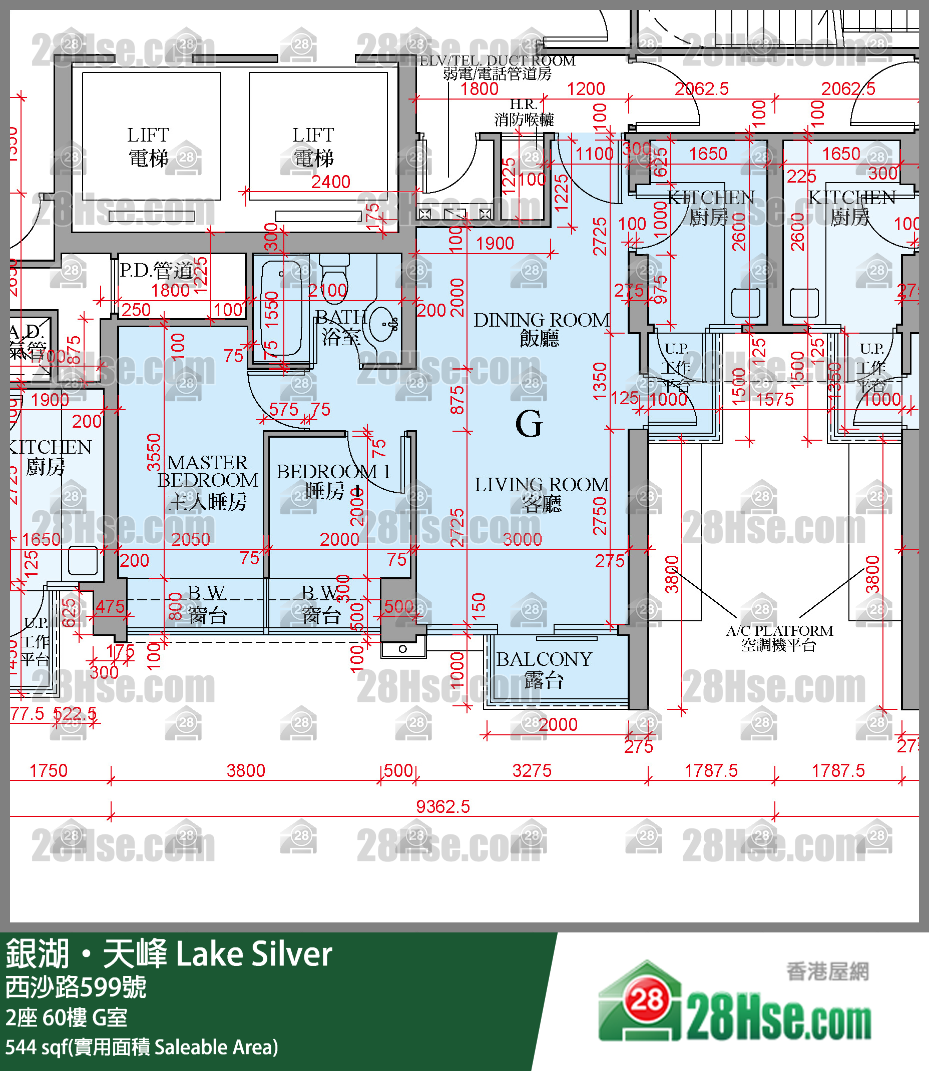 銀湖天峰 2座60樓 G室 平面圖