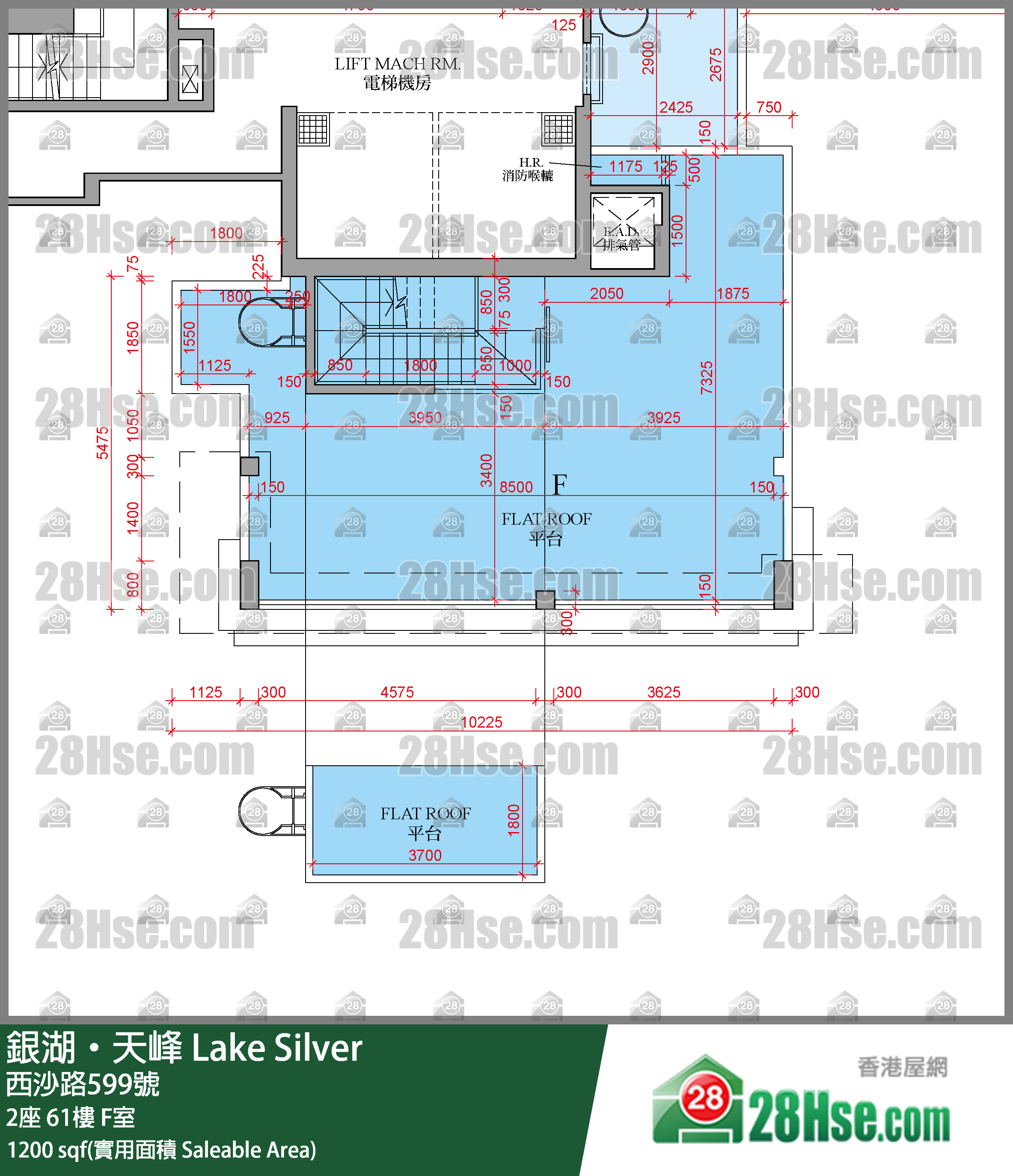 銀湖天峰 2座 61樓 F室 平面圖
