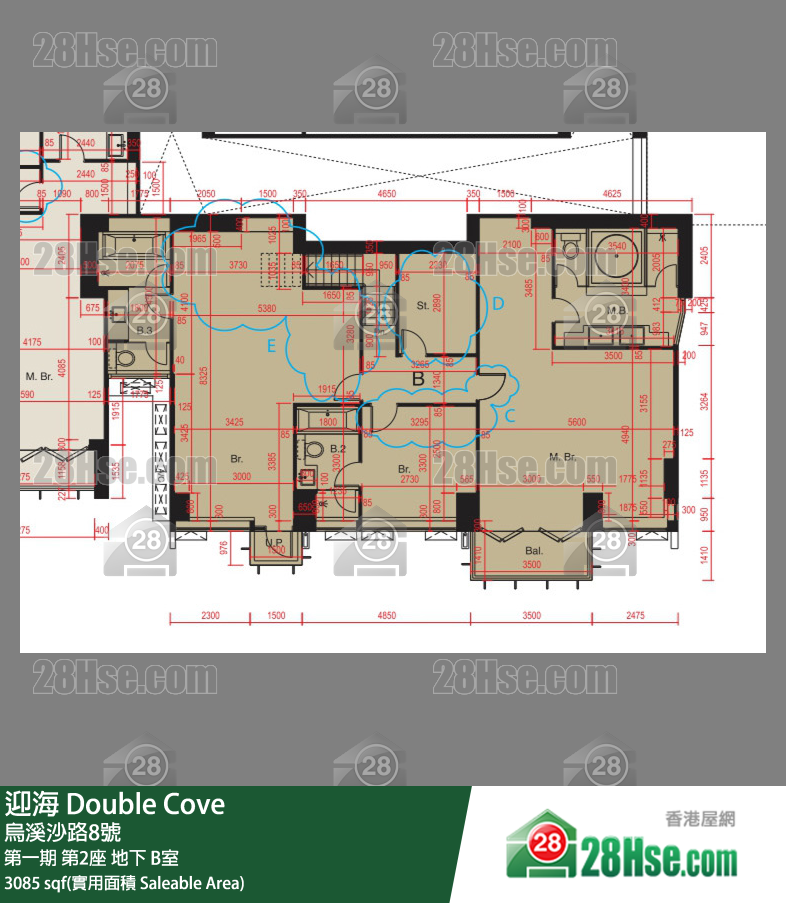 迎海 第一期第2座地下 B室 平面圖