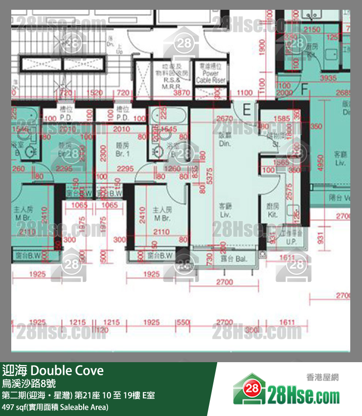 迎海 第二期(迎海‧星灣)第21座19樓 E室 平面圖