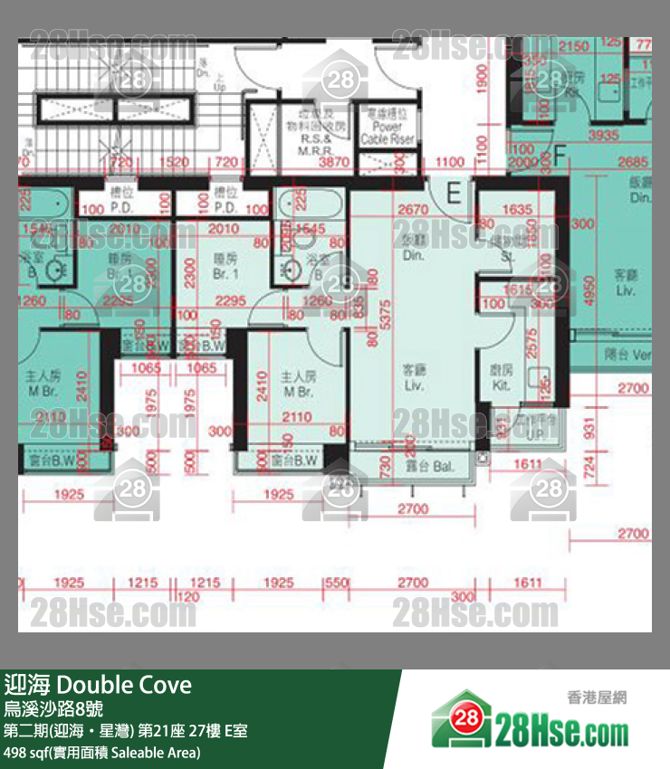 迎海 第二期(迎海‧星湾) 第21座 27楼 E室 平面图