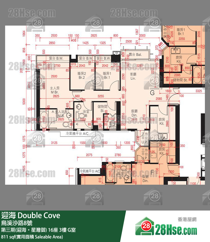 迎海 第三期(迎海‧星灣御)16座3樓 G室 平面圖