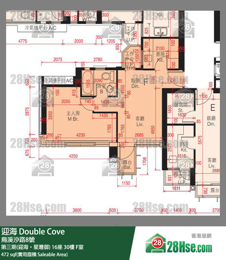 迎海 第三期(迎海‧星湾御) 16座 30楼 F室 平面图
