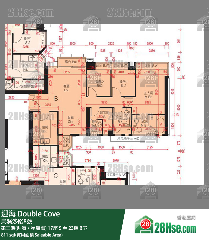 迎海 第三期(迎海‧星灣御) 17座 21樓 B室 平面圖