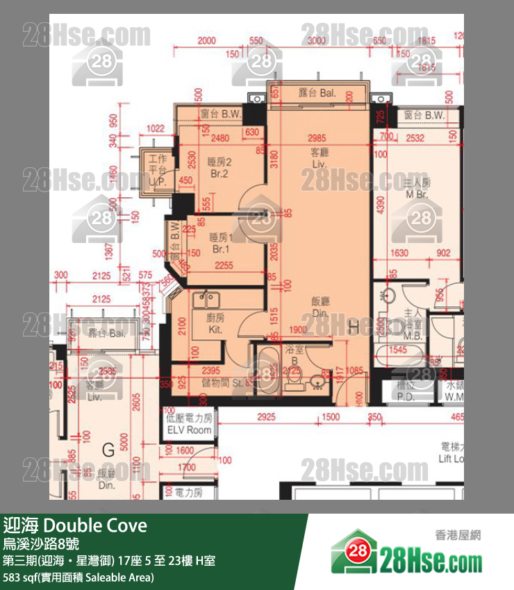 迎海 第三期(迎海‧星灣御) 17座 7樓 H室 平面圖