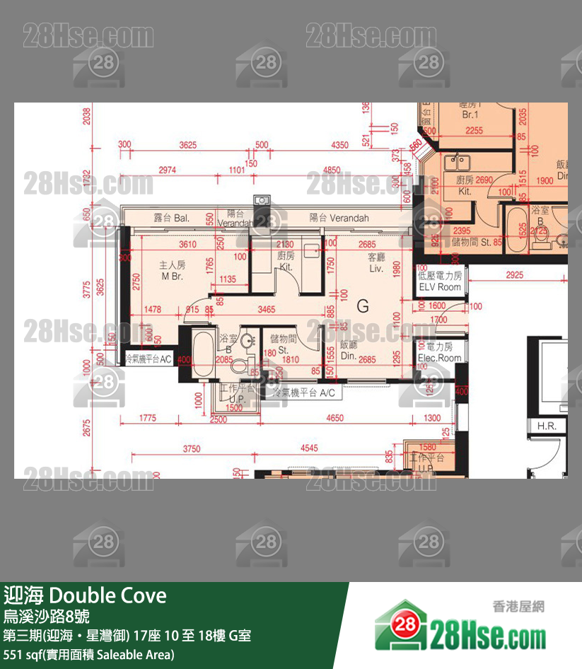 迎海 第三期(迎海‧星湾御) 17座 10楼 G室 平面图