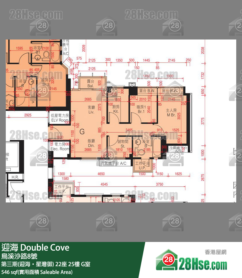 迎海 第三期(迎海‧星灣御)22座25樓 G室 平面圖