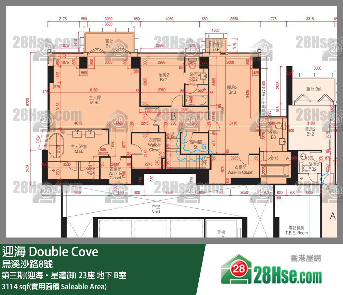 迎海 第三期(迎海‧星灣御)23座地下 B室 平面圖