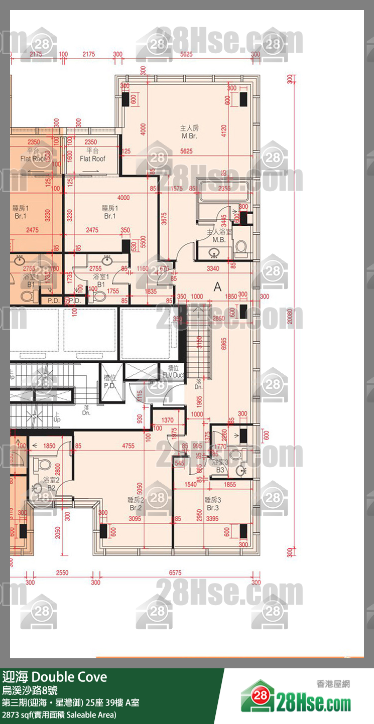 迎海 第三期(迎海‧星灣御)25座39樓 A室 平面圖