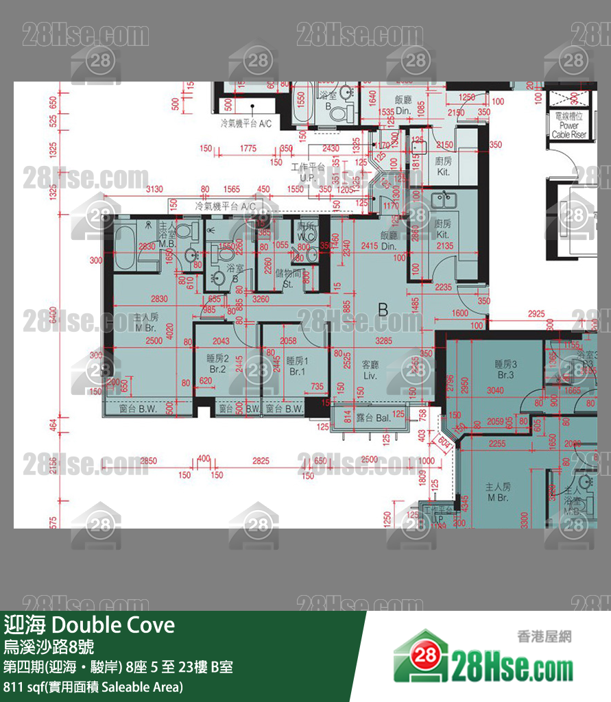 迎海 第四期(迎海‧駿岸)8座11樓 B室 平面圖