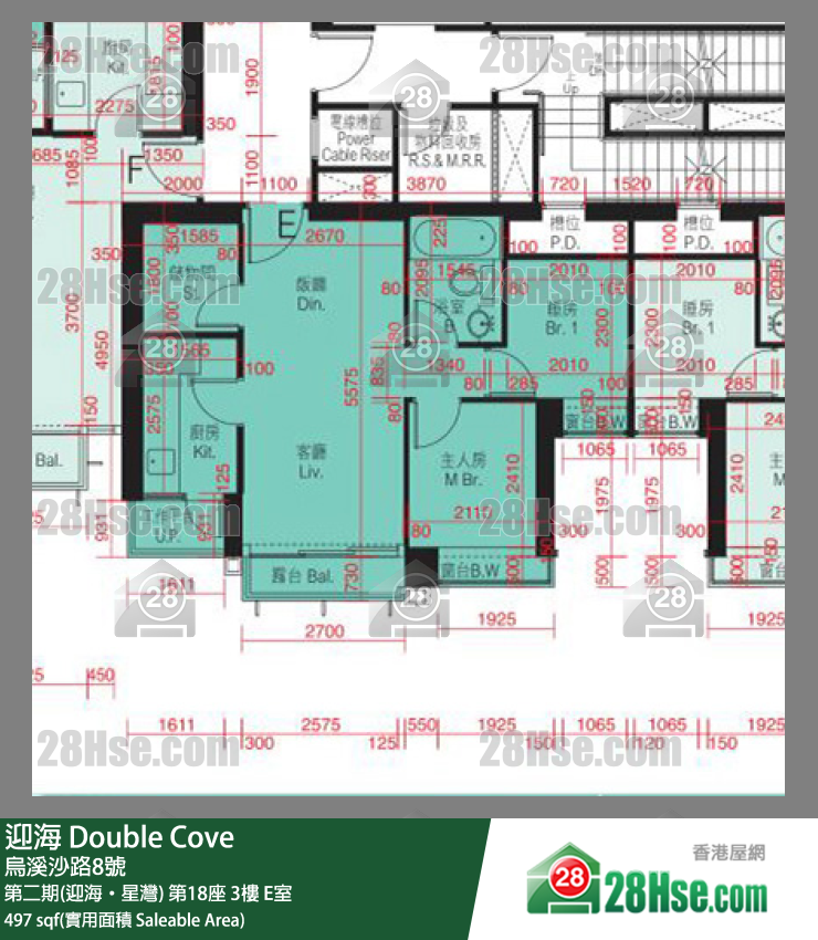 迎海 第二期(迎海‧星灣)第18座3樓 E室 平面圖