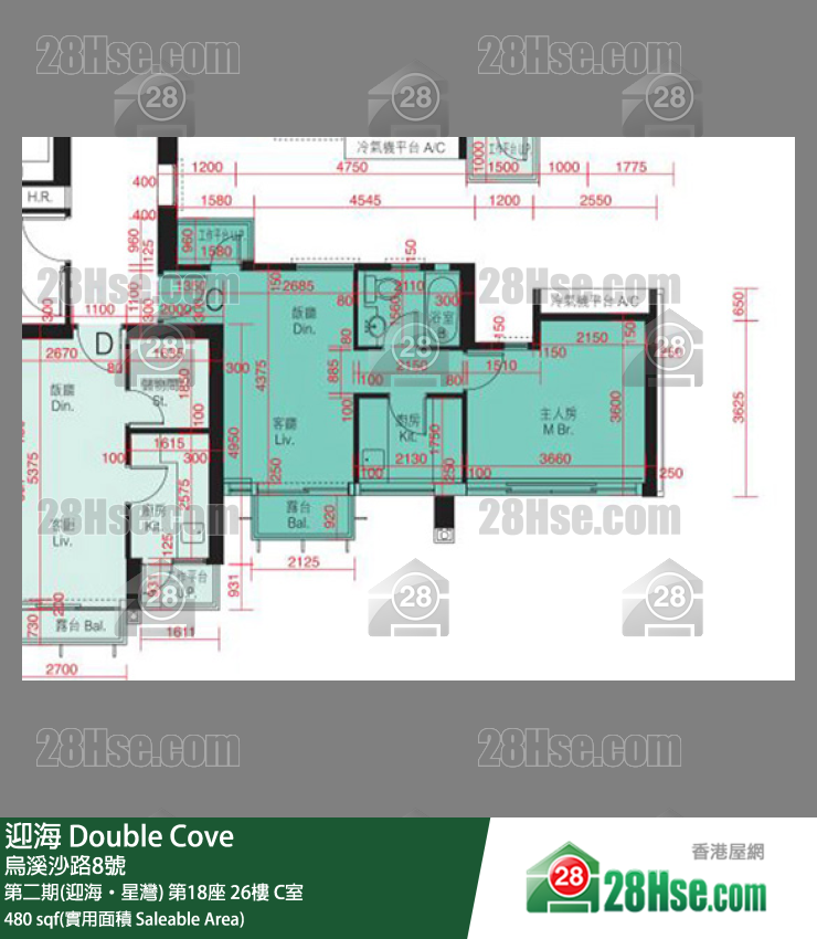 迎海 第二期(迎海‧星湾) 第18座 26楼 C室 平面图