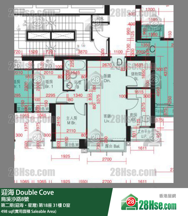 迎海 第二期(迎海‧星灣)第18座31樓 D室 平面圖