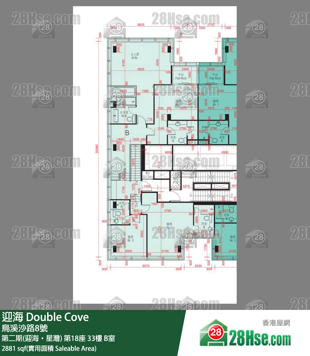 迎海 第二期(迎海‧星灣) 第18座 33樓 B室 平面圖