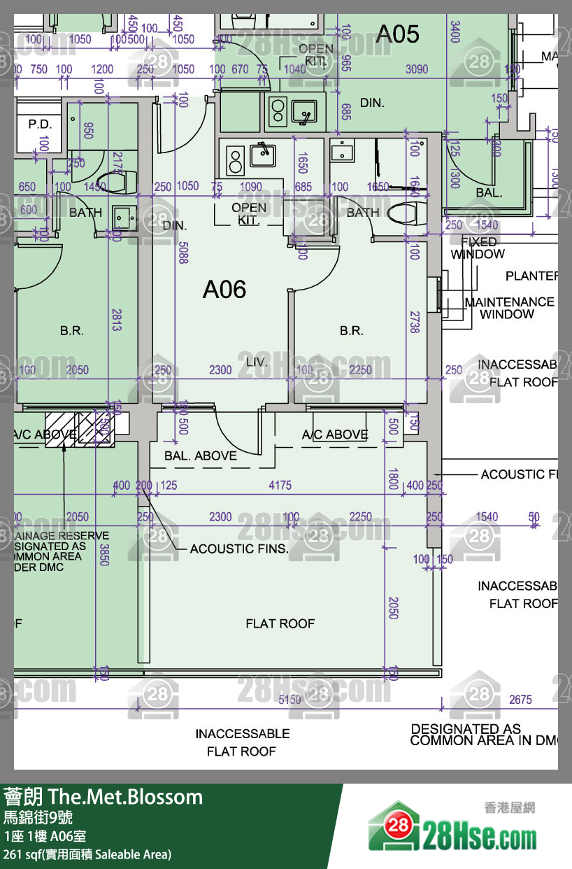 薈朗 1座 1樓 A06室 平面圖