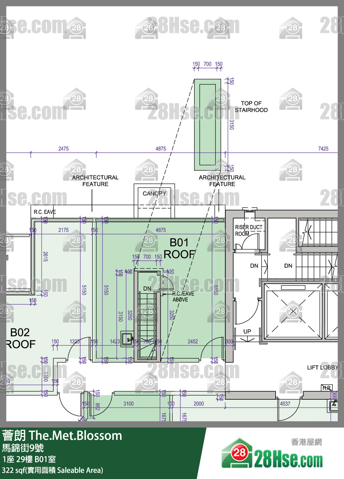 荟朗 1座 29楼 B01室 平面图