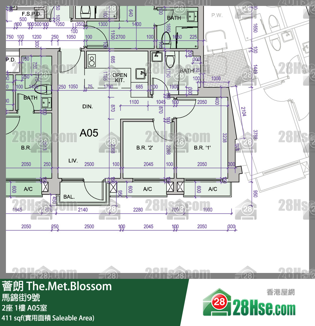 荟朗 2座1楼 A05室 平面图