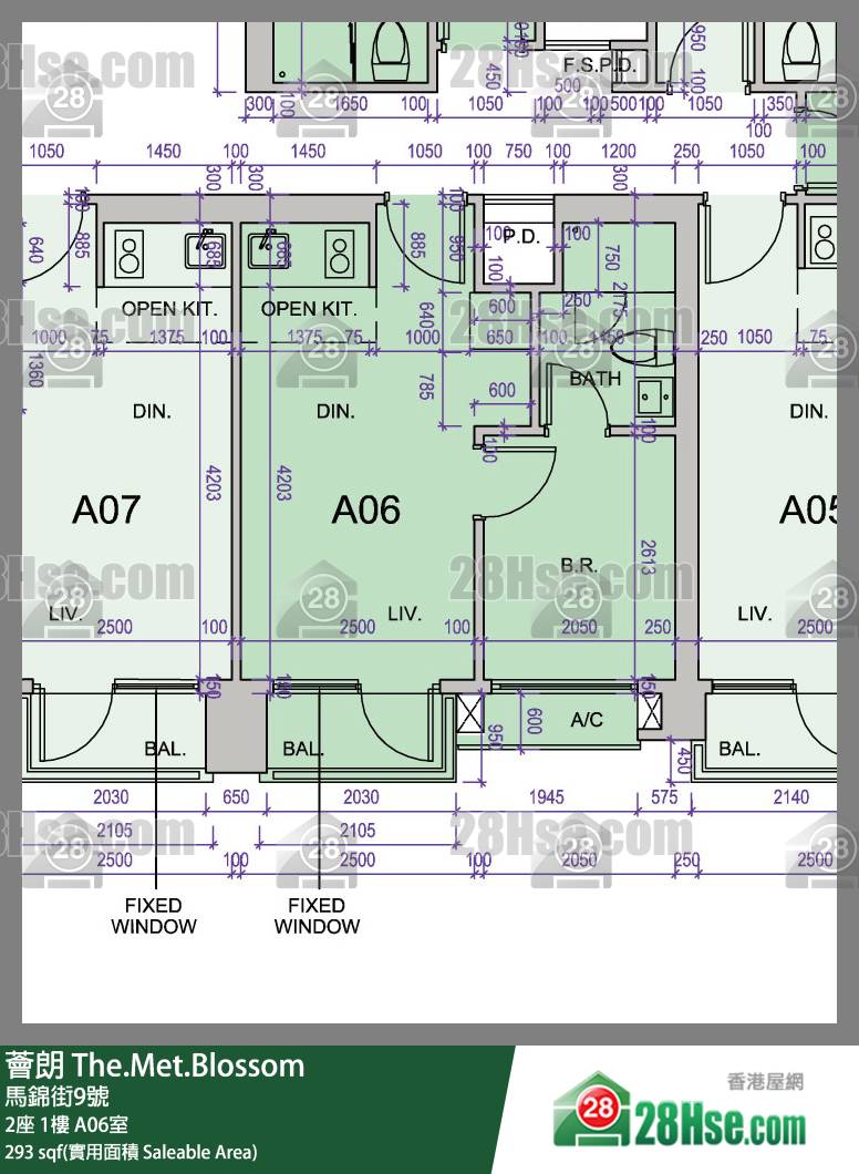 薈朗 2座 1樓 A06室 平面圖