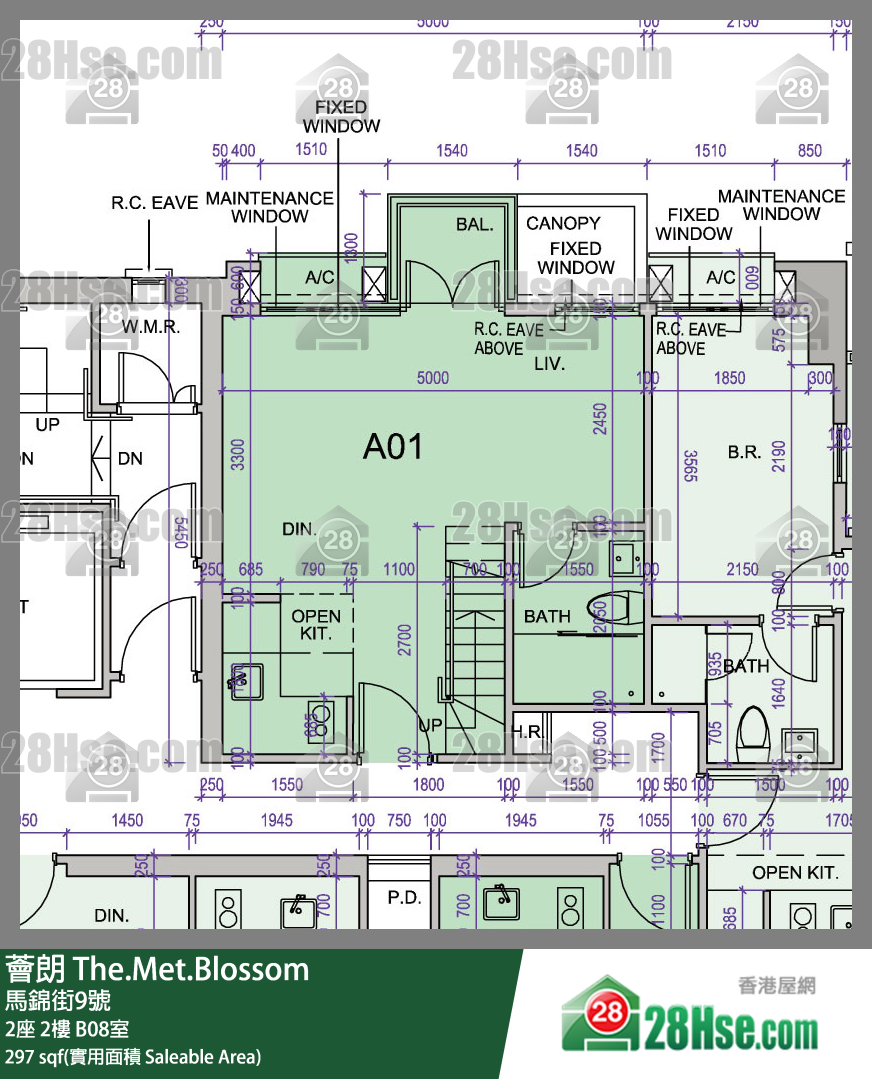 荟朗 2座 2楼 B08室 平面图