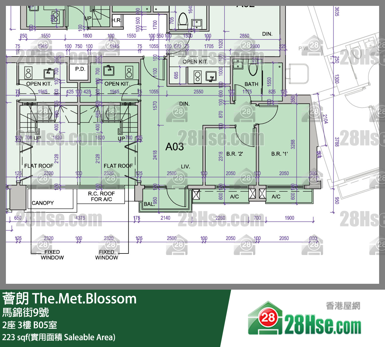 荟朗 2座 3楼 B05室 平面图