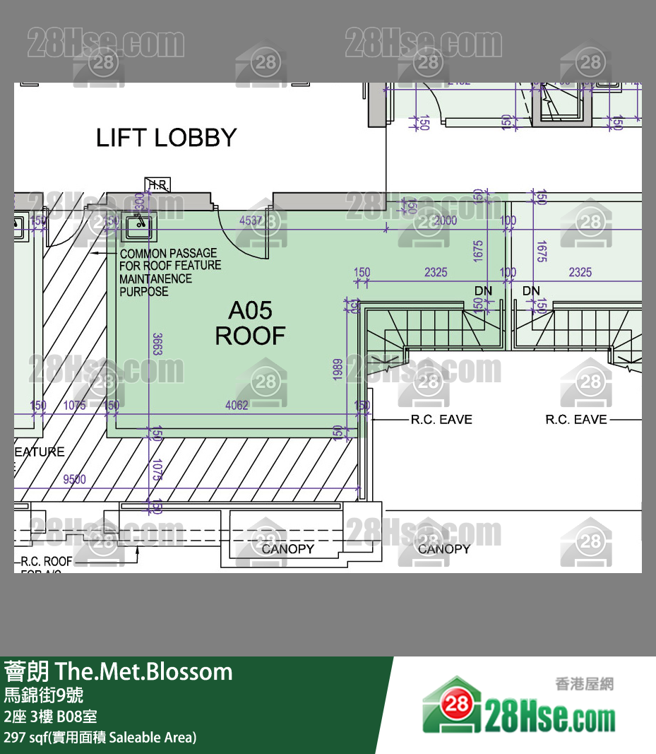 荟朗 2座3楼 B08室 平面图