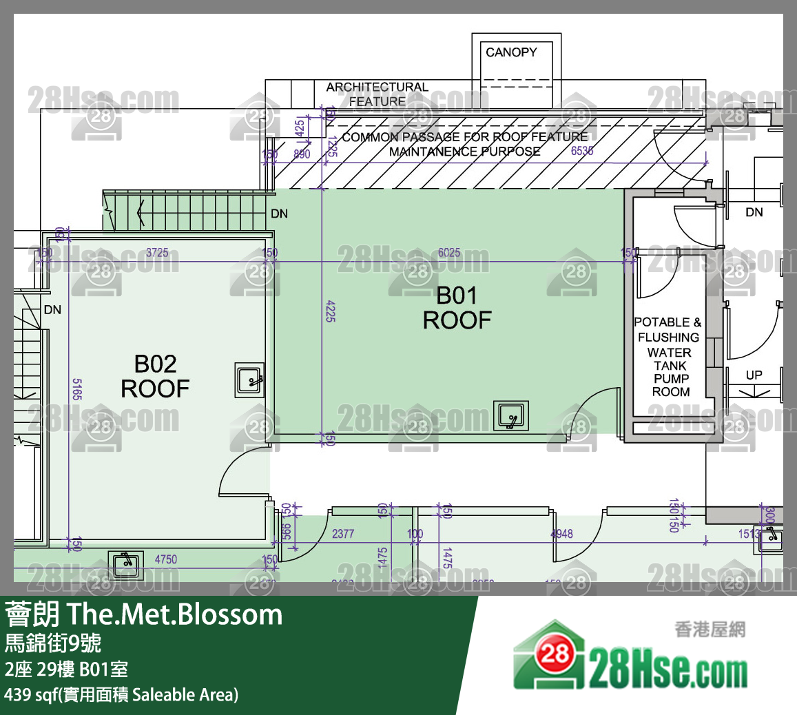 薈朗 2座29樓 B01室 平面圖