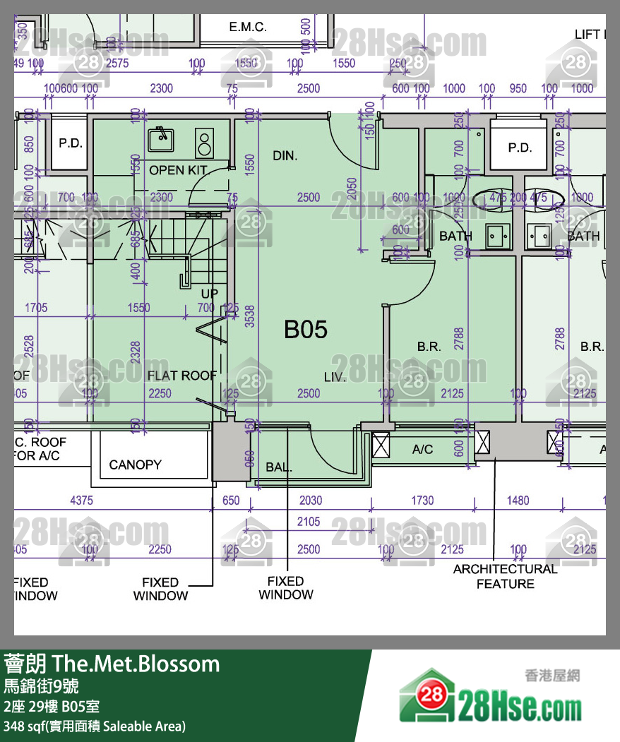 薈朗 2座29樓 B05室 平面圖