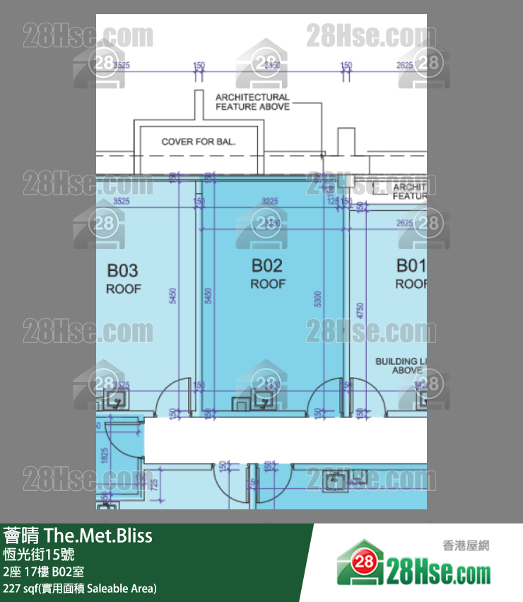 薈晴 2座 17樓 B02室 平面圖
