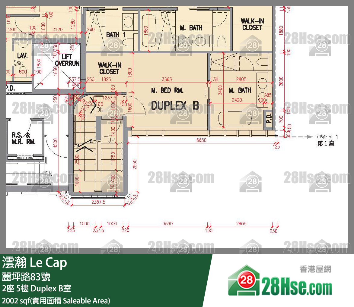 澐瀚 大厦2座5楼 Duplex B室 平面图
