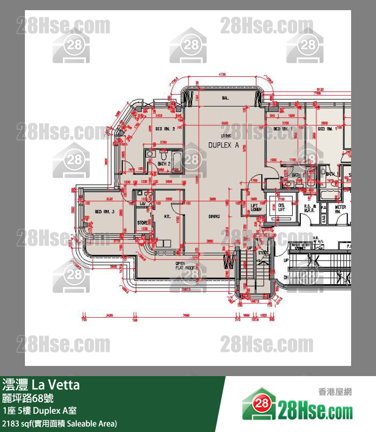 澐灃 大廈1座5樓 Duplex A室 平面圖