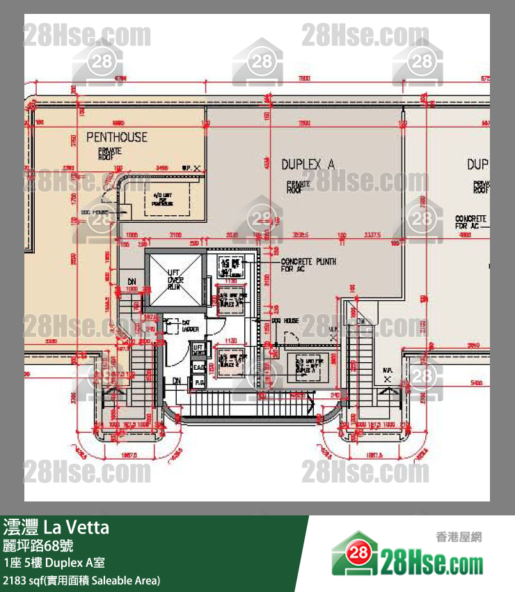 澐灃 大廈1座5樓 Duplex A室 平面圖
