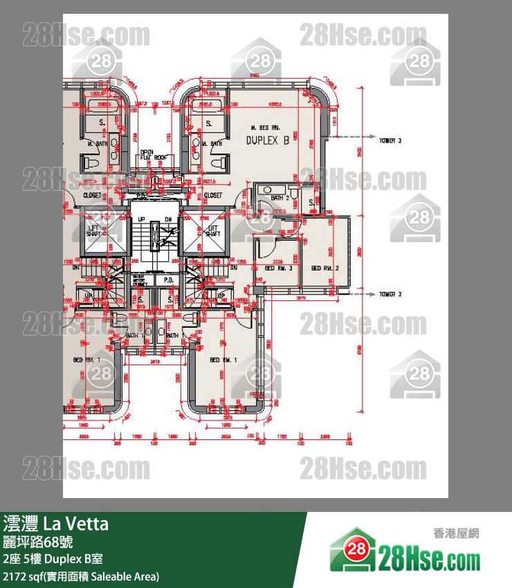 澐沣 单位平面图(由 28Hse 提供)