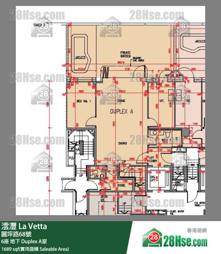 澐灃 大廈6座地下 Duplex A室 平面圖