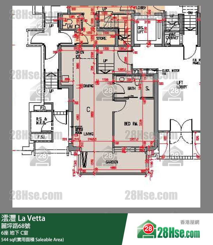 澐灃 大廈 6座 C室 平面圖