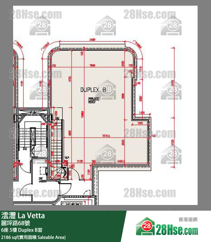 澐灃 大廈6座5樓 Duplex B室 平面圖