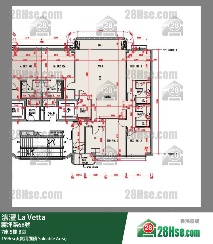 澐灃 大廈7座5樓 B室 平面圖