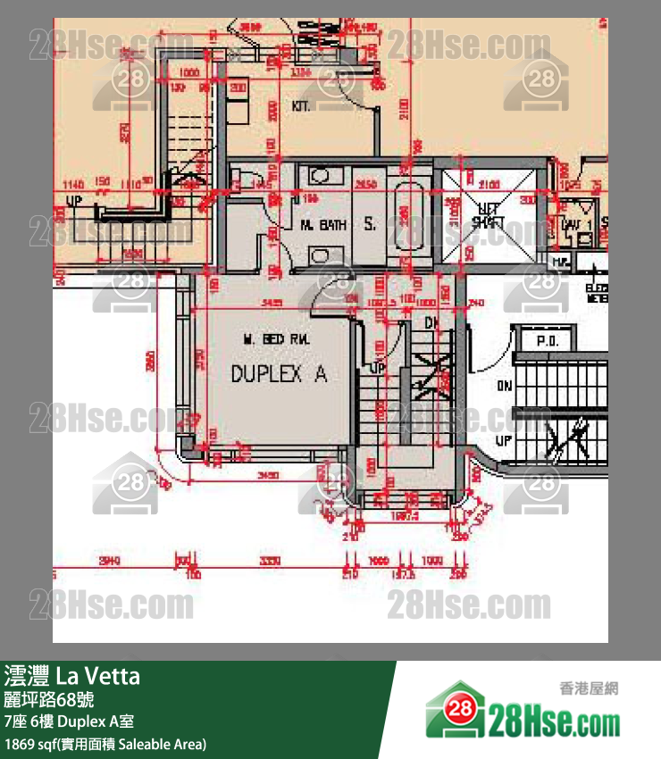 澐沣 单位平面图(由 28Hse 提供)