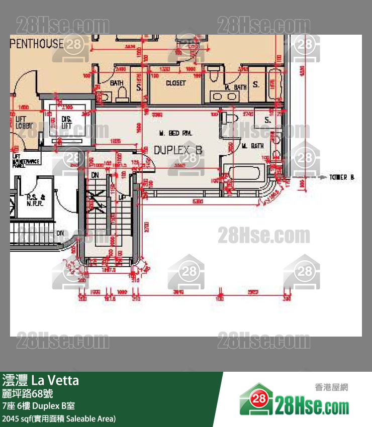 澐灃 大廈7座6樓 Duplex B室 平面圖
