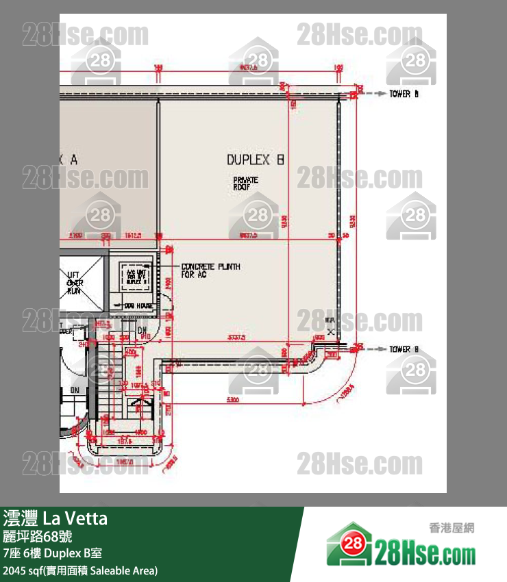 澐灃 大廈7座6樓 Duplex B室 平面圖