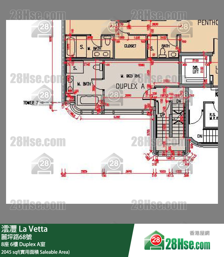 澐灃 大廈8座6樓 Duplex A室 平面圖