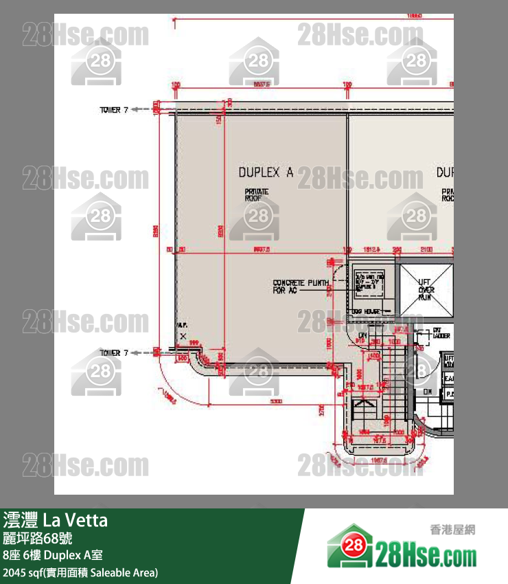 澐灃 大廈8座6樓 Duplex A室 平面圖