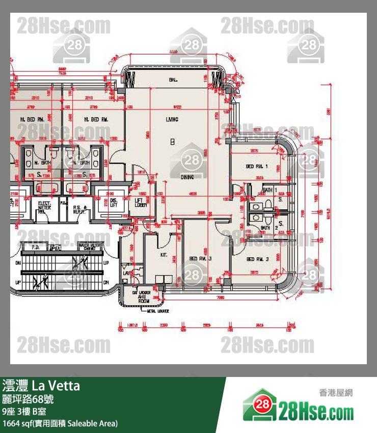 澐灃 大廈9座3樓 B室 平面圖