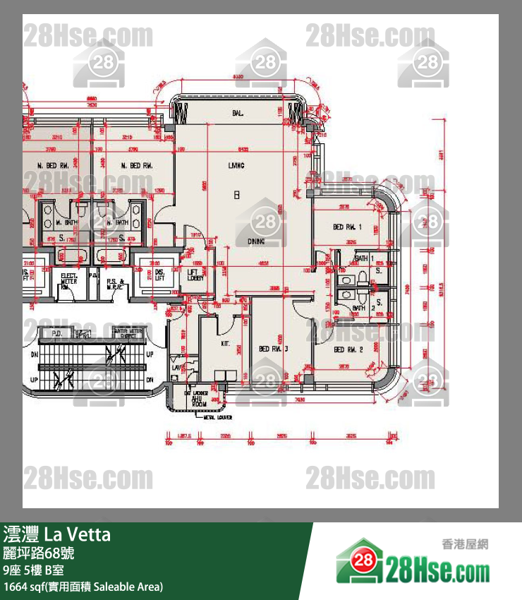 澐灃 大廈9座5樓 B室 平面圖