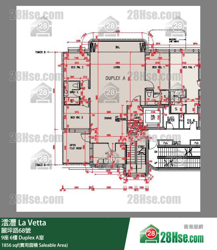 澐灃 大廈9座6樓 Duplex A室 平面圖