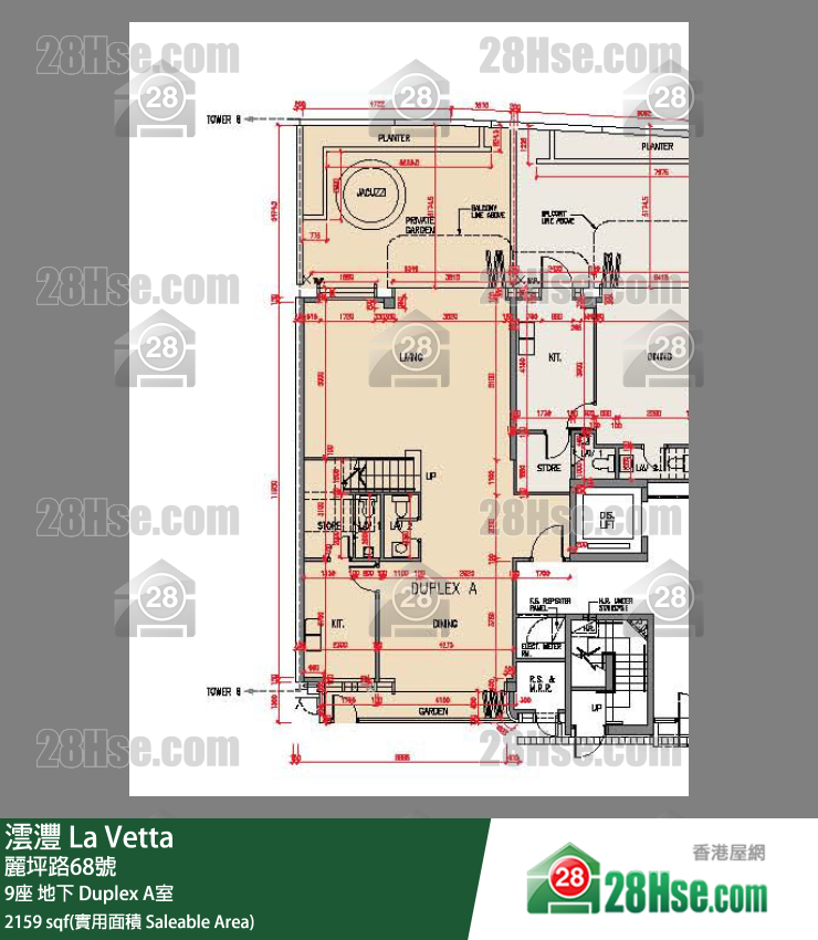 澐灃 大廈9座地下 Duplex A室 平面圖