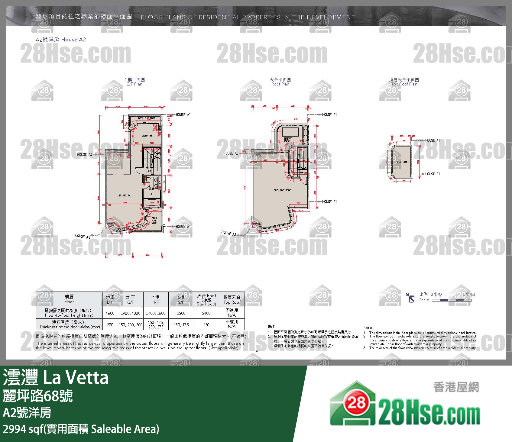 澐灃 獨立屋 A2號洋房 平面圖