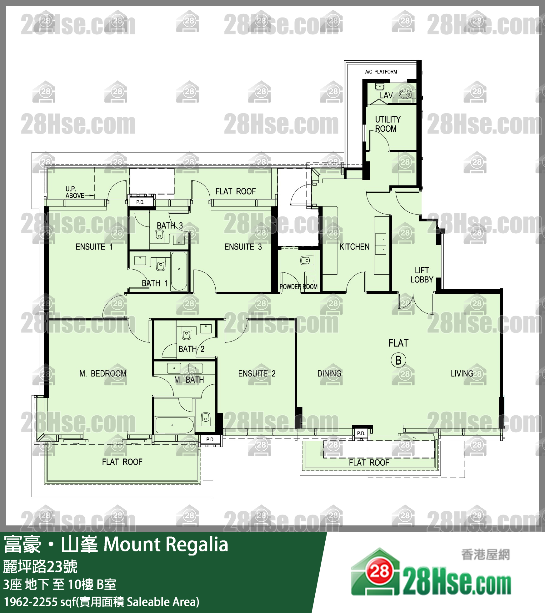 富豪山峯 大廈 3座 3樓 B室 平面圖